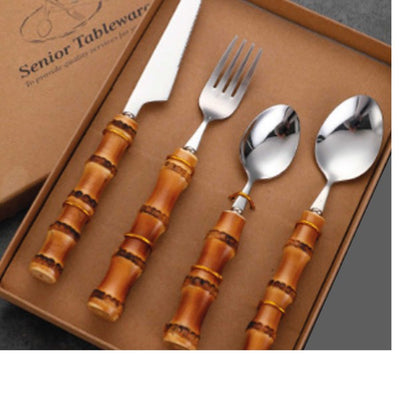 Bamboo Flatware -Place Set of 4