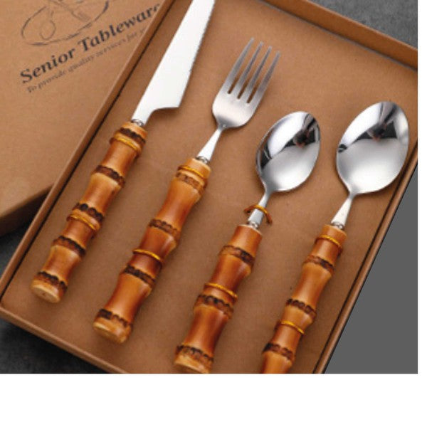 Bamboo Flatware -Place Set of 4