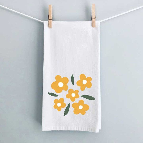 Yellow Daisies Tea Towel